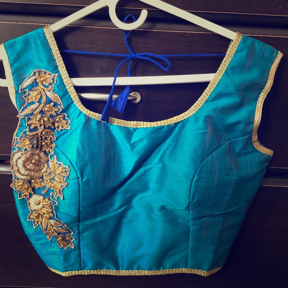 Traditional Sari crop top from India, never worn.